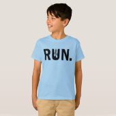 ランナ走ーマラソンのシルエット走マラソン Tシャツ (正面フル)