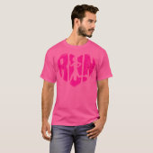 ランナ走ー用ピンクハートシルエット Tシャツ (正面フル)