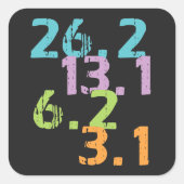 ランナ距離ステッカー スクエアシール (正面)