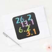 ランナ距離ステッカー スクエアシール (封筒)