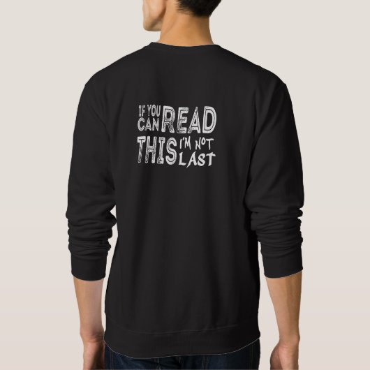 ランニングおもしろい引用文遅いランナー スウェットシャツ (裏面)