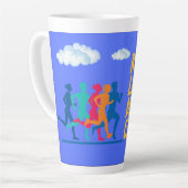 ランニングが遅いのは私の心臓病 カフェラテマグ (左アングル)