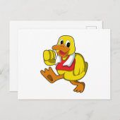 ランニングするあひる ポストカード (正面/裏面)