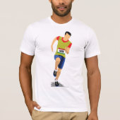 ランニングする男性のメンズTシャツ Tシャツ (正面)