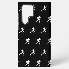 ランニングする男性 ランナー シルエット ハートビート ライン SAMSUNG GALAXY S22 ULTRAケース