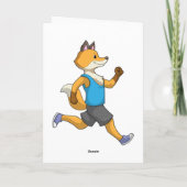 ランニングで走るキツネ カード (裏面)