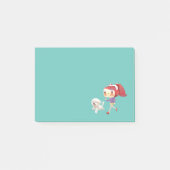 ランニングと犬は海のそばにいる ポストイット (正面)