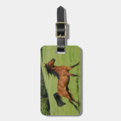 ランニングのアラビア馬ラゲッジタグ ラゲッジタグ (正面縦)