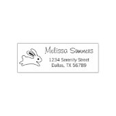 ランニングのウサギの住所 セルフインキングスタンプ (デザイン)