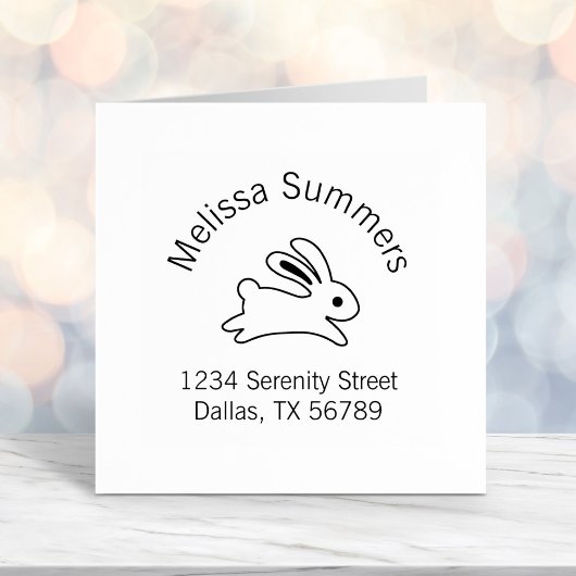 ランニングのウサギの住所 セルフインキングスタンプ