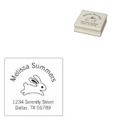 ランニングのウサギの住所 ラバースタンプ (押印)