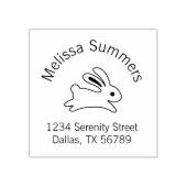 ランニングのウサギの住所 ラバースタンプ (インプリント)