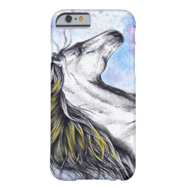 ランニングのウマの水彩画とインクアウマ科のート iPhone 13ケース