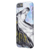ランニングのウマの水彩画とインクアウマ科のート Case-Mate iPhoneケース (裏面左)