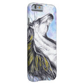 ランニングのウマの水彩画とインクアウマ科のート Case-Mate iPhoneケース (裏面/右)