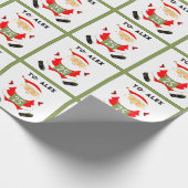 ランニングのクリスマス ラッピングペーパー (角)