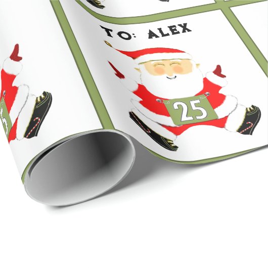 ランニングのクリスマス ラッピングペーパー (ロールコーナー)