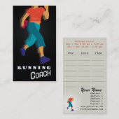 ランニングのコーチ – ビジネス、スケジュールカード 名刺 (正面/裏面)