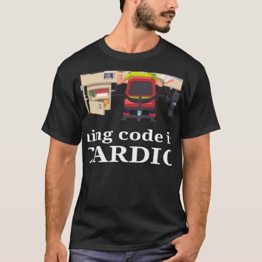 ランニングのコードはMy Cardio Software Developer Compu Tシャツ (正面)
