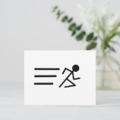 ランニングのステックマン ポストカード (スタンド正面)