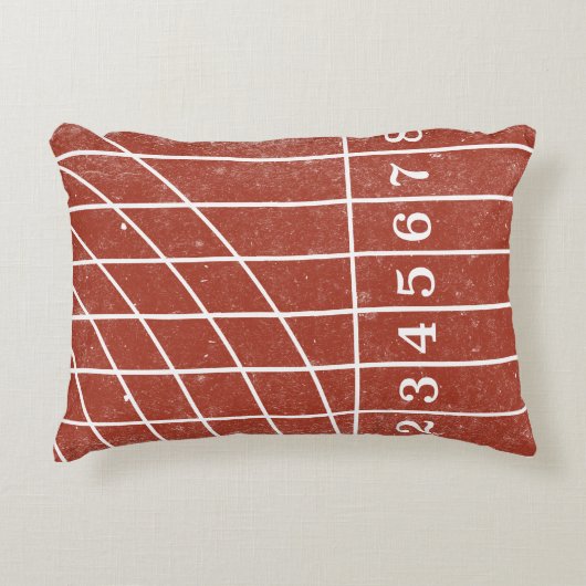 ランニングのトラックスポーツをテーマにした装飾用クッション アクセントクッション (正面)