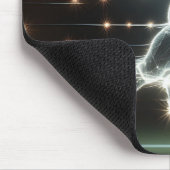 ランニングのネオンサッカー選手 マウスパッド (コーナー)