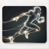ランニングのネオンサッカー選手 マウスパッド (正面)