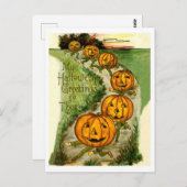 ランニングのハッピーハローウィン ポストカード (正面/裏面)