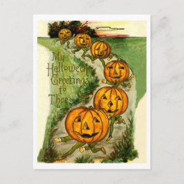 ランニングのハッピーハローウィン ポストカード