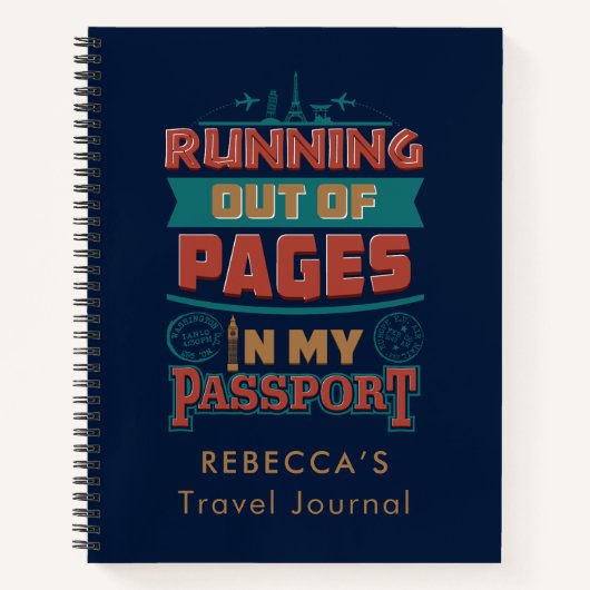 ランニングのページ外の休暇旅行誌 ノートブック (正面)