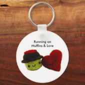 ランニングのマフィン&ラブ – Keychain キーホルダー (正面)