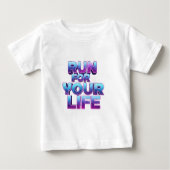 ランニングのモチベーションアップ ベビーTシャツ (正面)