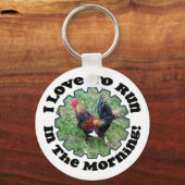 ランニングのロースターキーチェーン キーホルダー (正面)