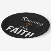 ランニングの信仰ランナー ペーパープレート (アングル)