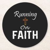 ランニングの信仰ランナー ラウンドペーパーコースター (正面)