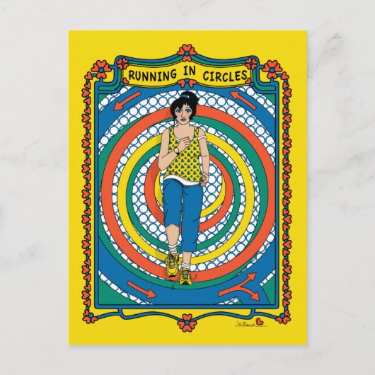 ランニングの円_B_ポストカード ポストカード (正面)