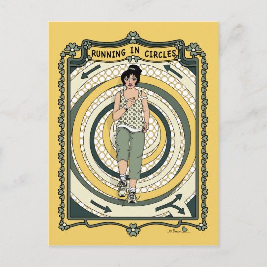 ランニングの円_C_はがき ポストカード (正面)