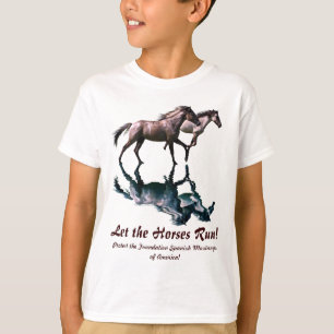 ランニングの口スペインの髭の馬上半身 Tシャツ