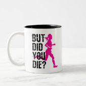 ランニングの女だが死んだ ツートーンマグカップ (左)