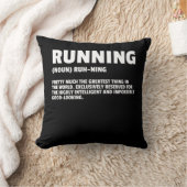 ランニングの定おもしろい義おもしろい5kマラソンランナー クッション (ブランケット)