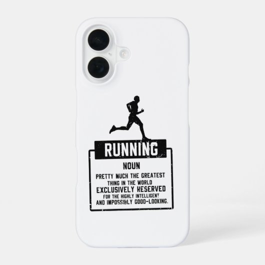 ランニングの定義 iPhone 16ケース (裏面)