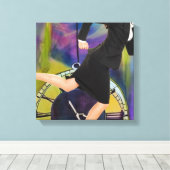 ランニングの時間切れ キャンバスプリント (インサイチュ (ウッドフロア))