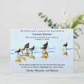 ランニングの死亡告知 案内状 (スタンド正面)