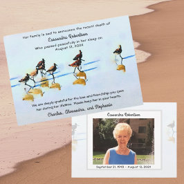 ランニングの死亡告知 案内状