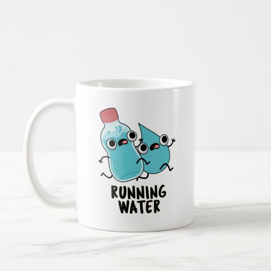 ランニングの水おもしろいプリン コーヒーマグカップ (左)