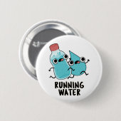 ランニングの水おもしろいプリン 缶バッジ (正面&裏面)