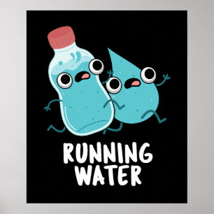 ランニングの水おもしろいプンダークBG ポスター