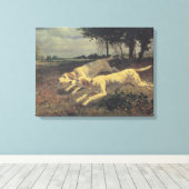 ランニングの犬（ビーグル） (Constant Troyon) キャンバスプリント (インサイチュ (ウッドフロア))