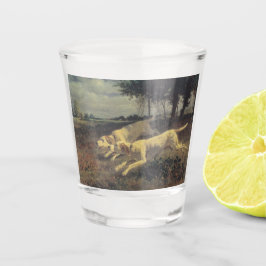 ランニングの犬（ビーグル） (Constant Troyon) ショットグラス