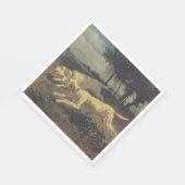 ランニングの犬(ビーグル) (Constant Troyon) スタンダードランチョンナプキン (角)